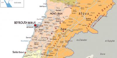 レバノン地図の詳細