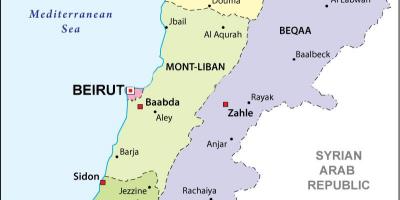 地図のレバノン政治
